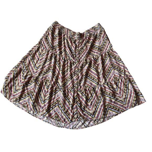 Sonoma Dresses & Skirts - Sonoma Goods For Life Womens 2X Multi Stripe Print Tiered Midi Skirt Elastic